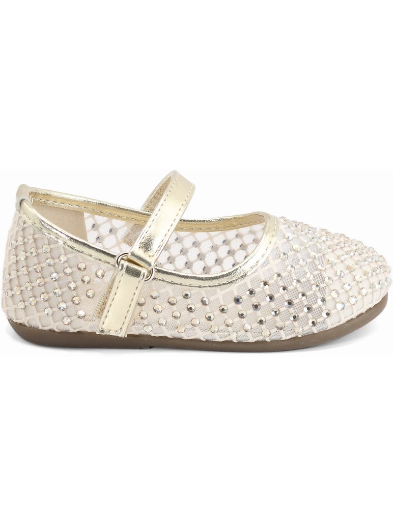 Ballerines à détail strass Blanc - Kiabi
