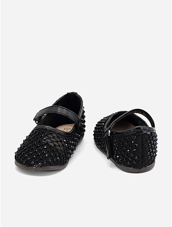 Ballerines à détail strass