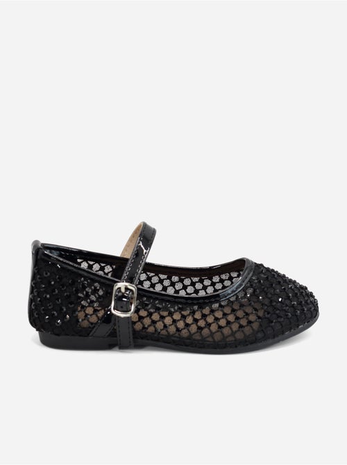Ballerines à détail strass - Kiabi
