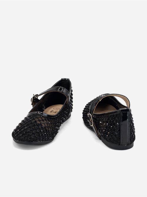 Ballerines à détail strass - Kiabi