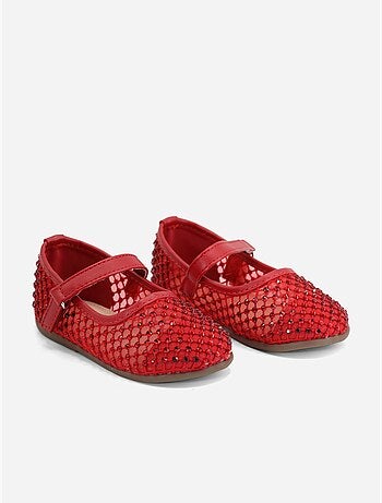 Ballerines à détail strass