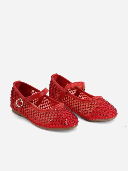 Ballerines à détail strass - Kiabi