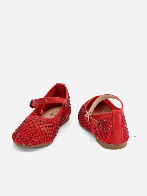 Ballerines à détail strass - Kiabi