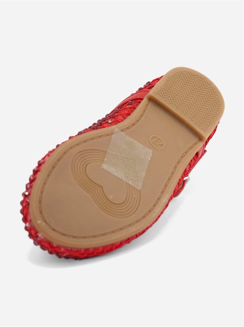 Ballerines à détail strass - Kiabi