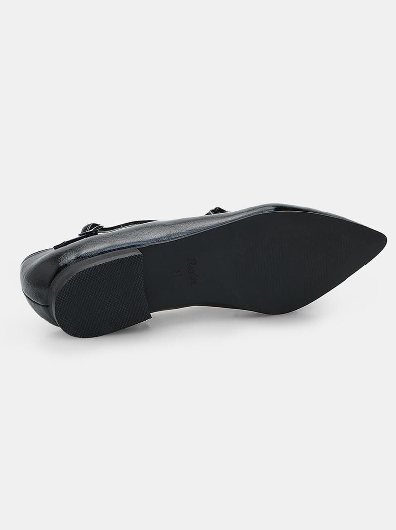 Ballerines à double bande croisée BATA Noir - Kiabi