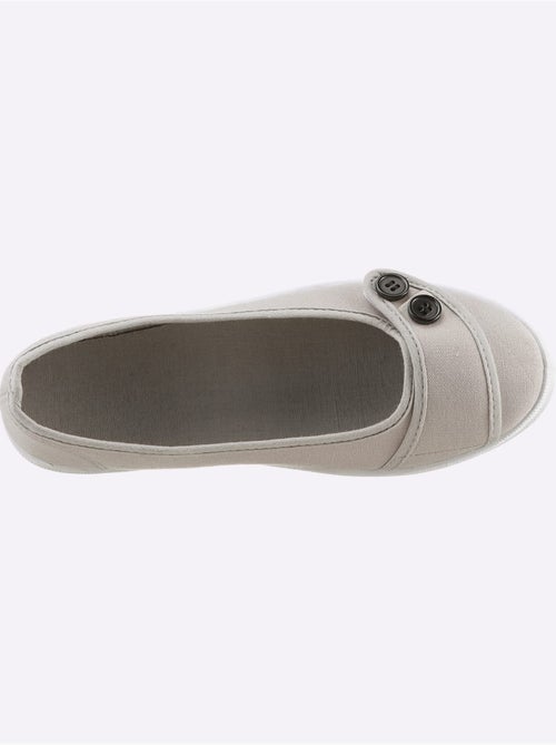 Ballerines à fermeture auto-agrippante avec semelle douce et textile - Taille standard - Witt - Kiabi