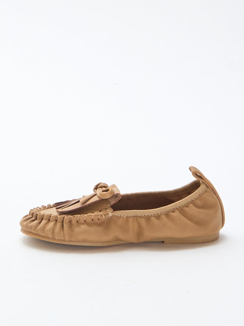 Ballerines à franges Beige - Kiabi