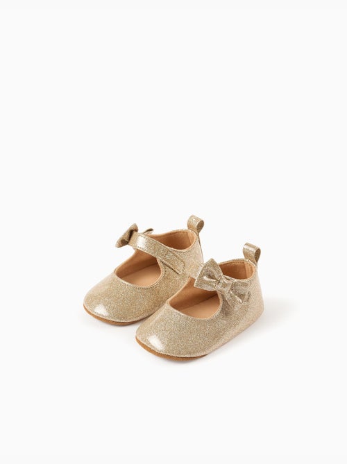 Ballerines à glitter et nœud - Kiabi
