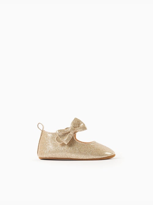Ballerines à glitter et nœud - Kiabi