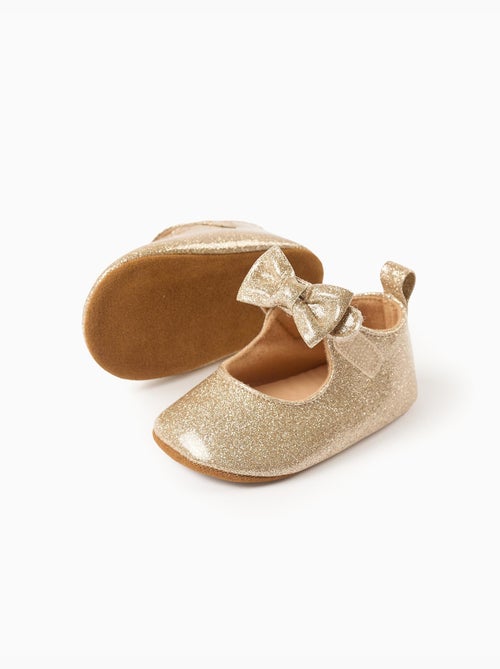 Ballerines à glitter et nœud - Kiabi