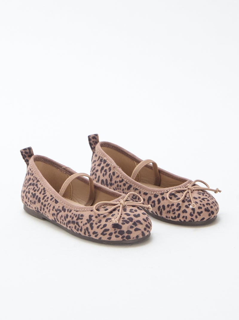 Ballerines à motif léopard Marron - Kiabi