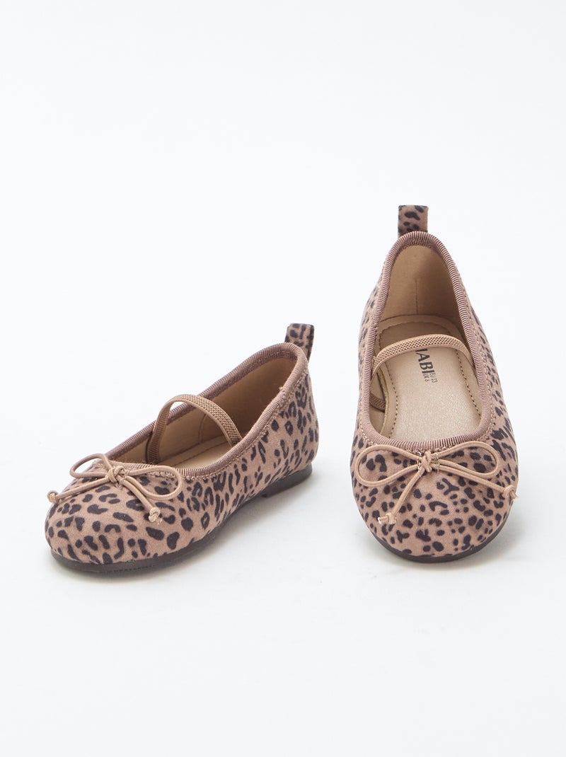 Ballerines à motif léopard Marron - Kiabi