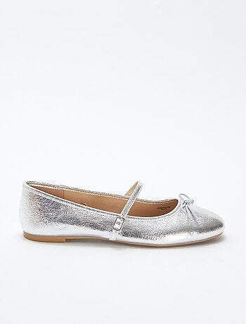 Ballerines à paillettes avec nœud fantaisiste
