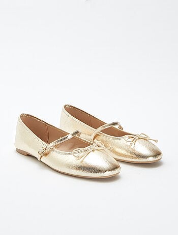 Ballerines à paillettes avec nœud fantaisiste