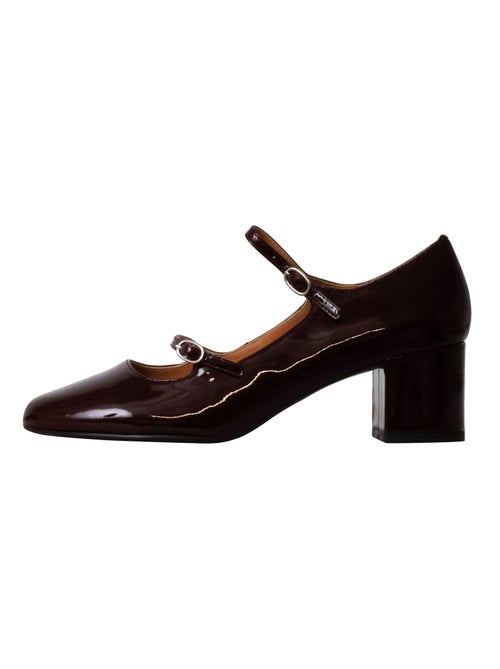 Ballerines à Talon Cuir Emilie Karston Pivoine - Kiabi