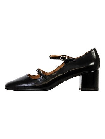 Ballerines à Talon Cuir Emilie Karston Pivoine