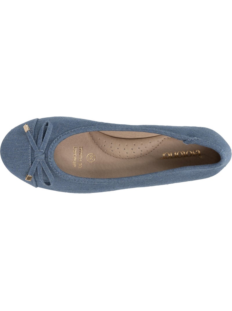 Ballerines à talon de 4 cm, très confortables Bleu Bleu - Kiabi