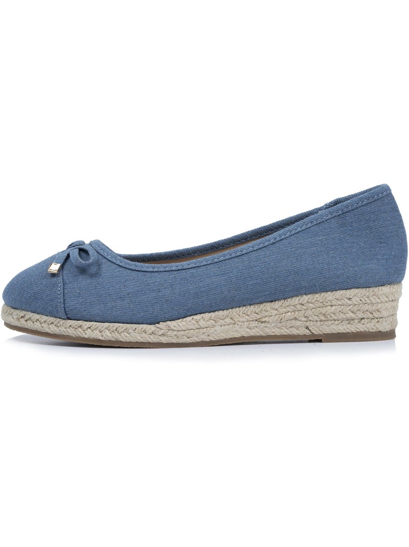 Ballerines à talon de 4 cm, très confortables Bleu Bleu - Kiabi
