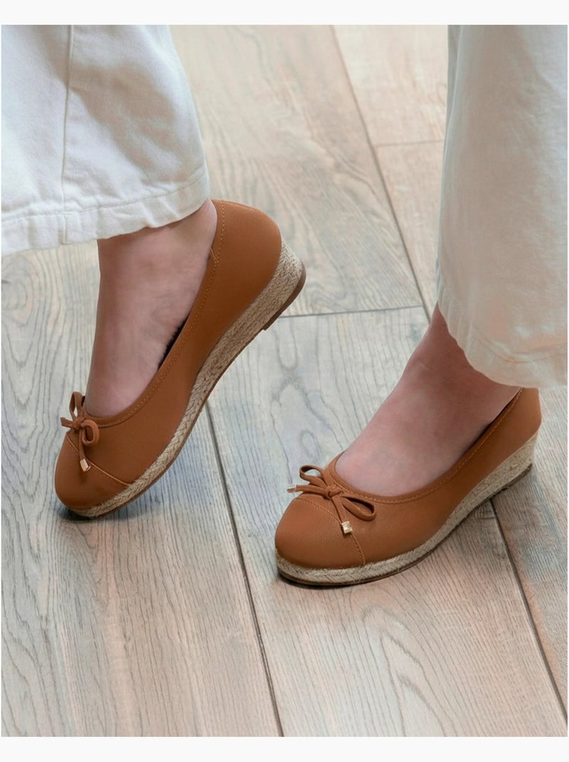 Ballerines à talon de 4 cm, très confortables Camel - Kiabi