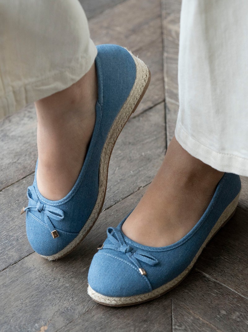 Ballerines à talon de 4 cm, très confortables  Isotoner Bleu Bleu - Kiabi