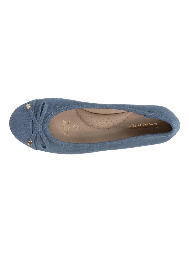 Ballerines à talon de 4 cm, très confortables  Isotoner Bleu Bleu - Kiabi