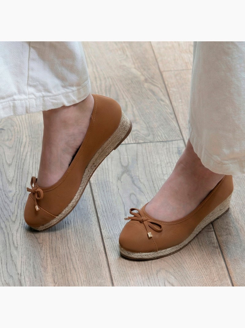 Ballerines à talon de 4 cm, très confortables  Isotoner Camel - Kiabi