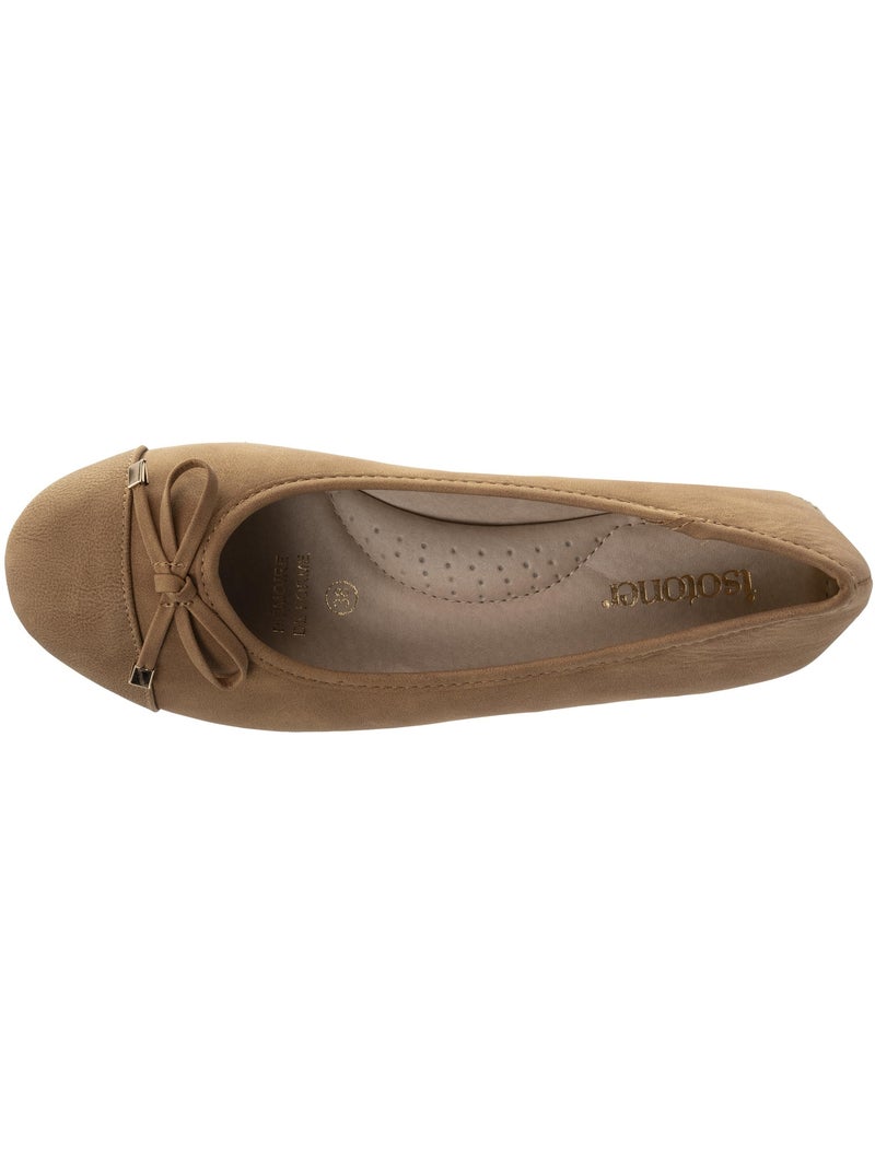 Ballerines à talon de 4 cm, très confortables  Isotoner Camel - Kiabi