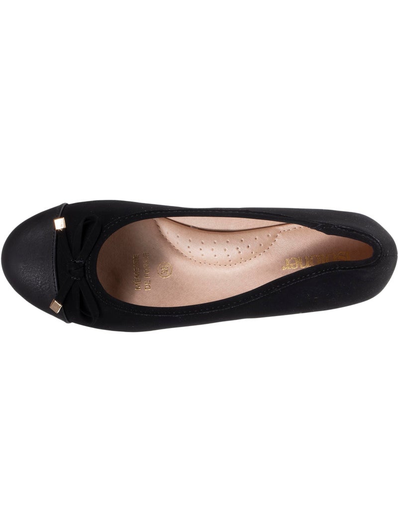 Ballerines à talon de 4 cm, très confortables  Isotoner Noir - Kiabi