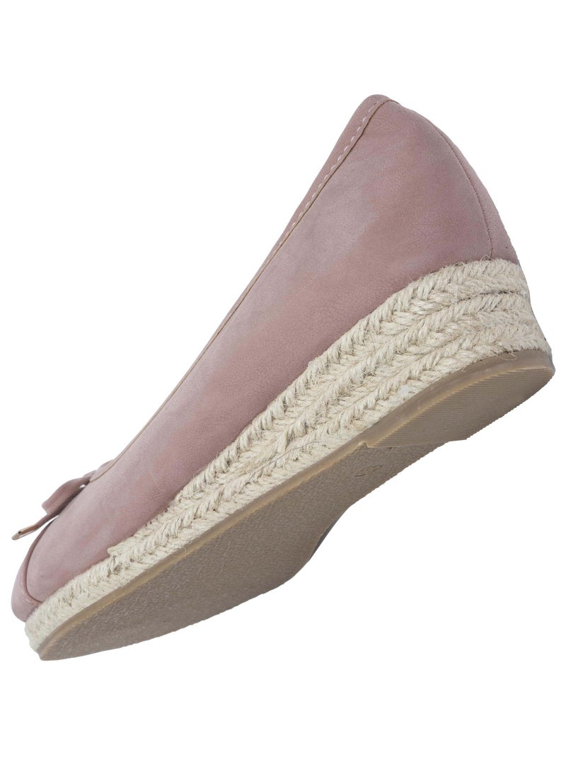 Ballerines à talon de 4 cm, très confortables  Isotoner Rose clair - Kiabi