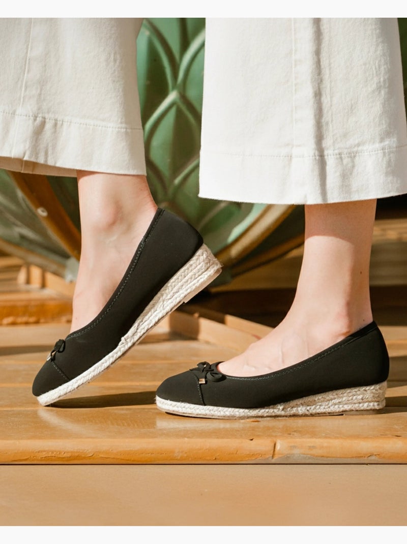 Ballerines à talon de 4 cm, très confortables Noir - Kiabi