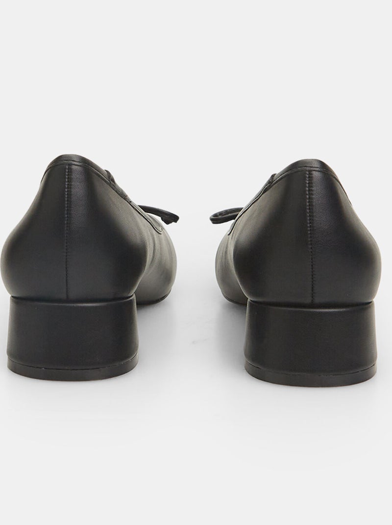 Ballerines à talons bas BATA Noir - Kiabi