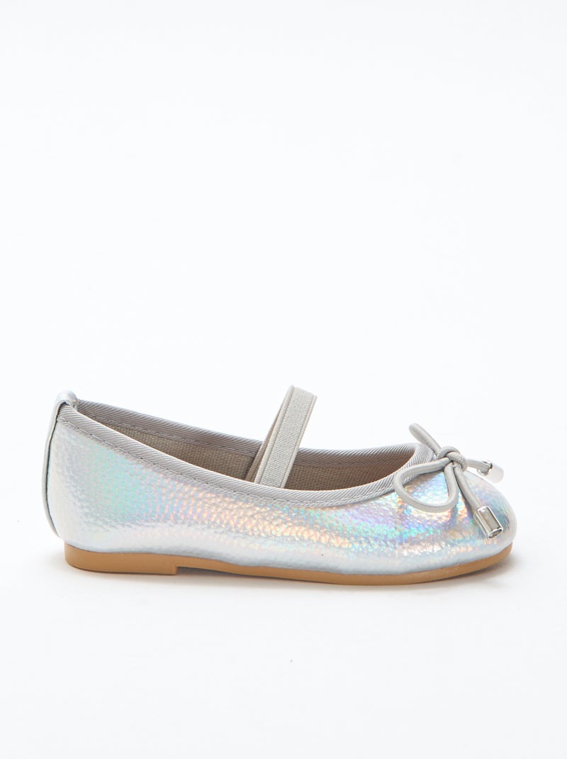 Ballerines argentées Gris - Kiabi