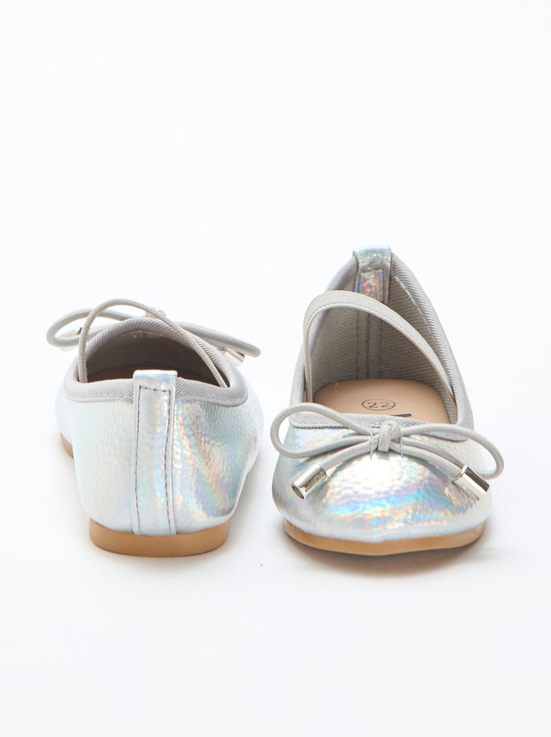 Ballerines argentées Gris - Kiabi