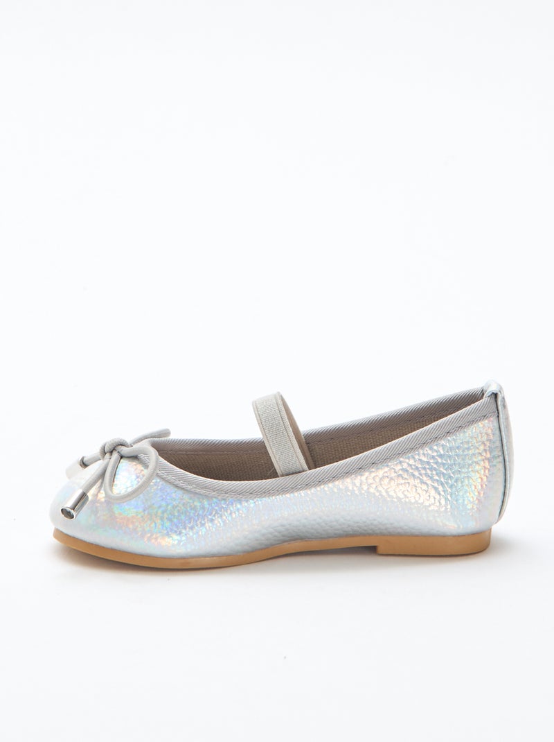 Ballerines argentées Gris - Kiabi