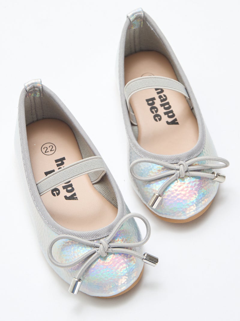 Ballerines argentées Gris - Kiabi