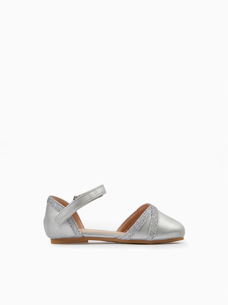 Ballerines argentées pour bébé fille CÉRÉMONIE Gris - Kiabi