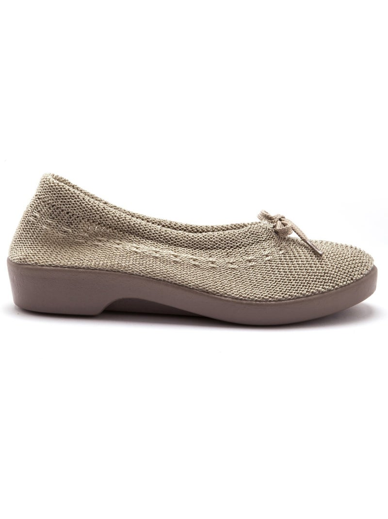 Ballerines au dessus tricoté - PEDICONFORT Beige - Kiabi