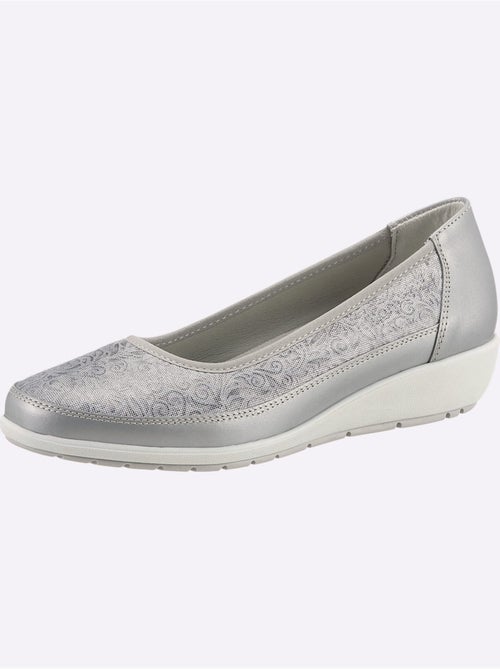 Ballerines avec amortissement en cuir velours et cuir lisse - Taille standard - Witt - Kiabi