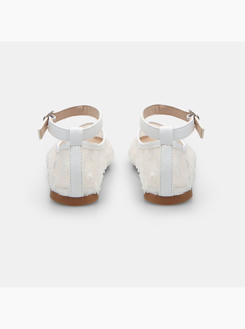 Ballerines avec bride Bata Blanc - Kiabi