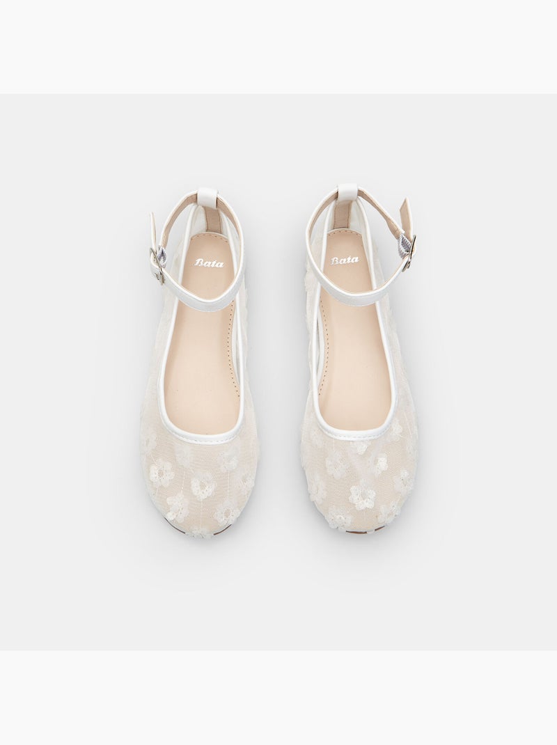 Ballerines avec bride Bata Blanc - Kiabi