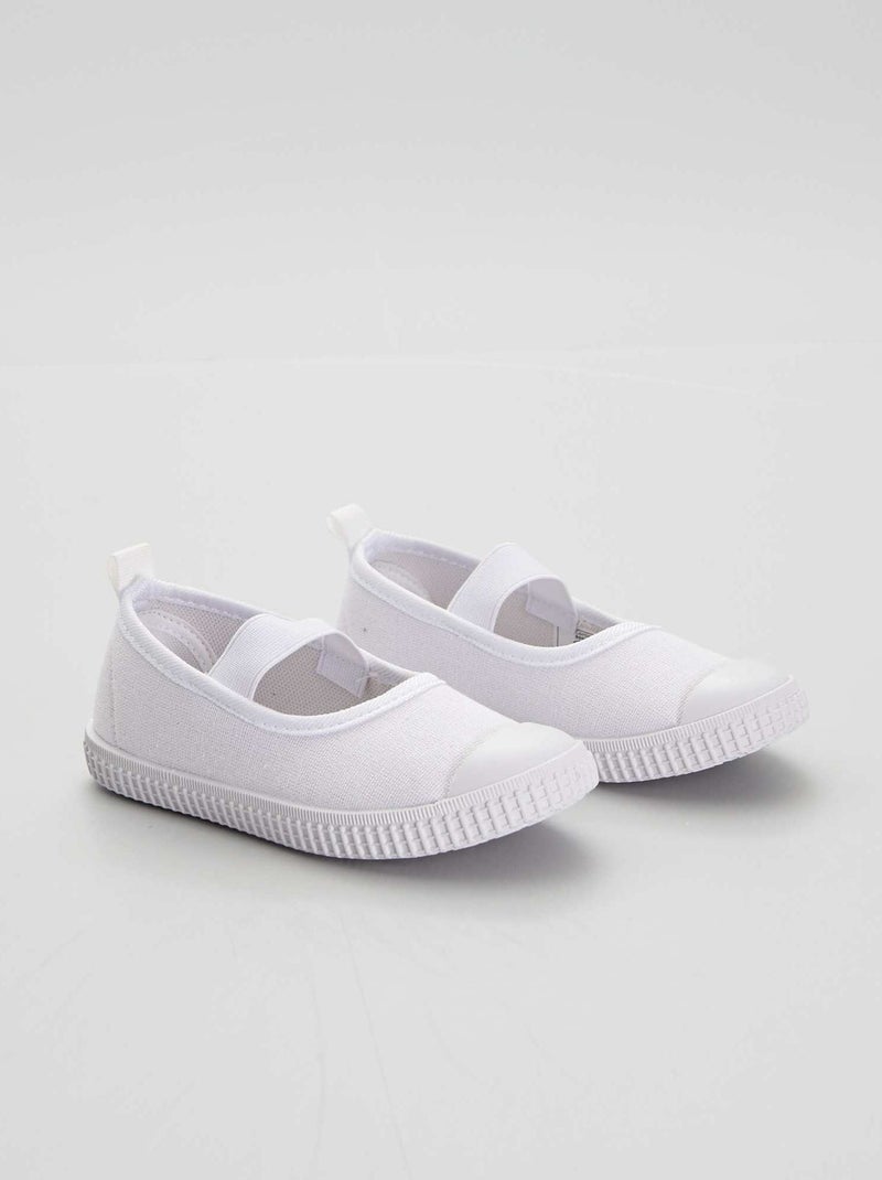 Ballerines avec bride élastique Blanc - Kiabi