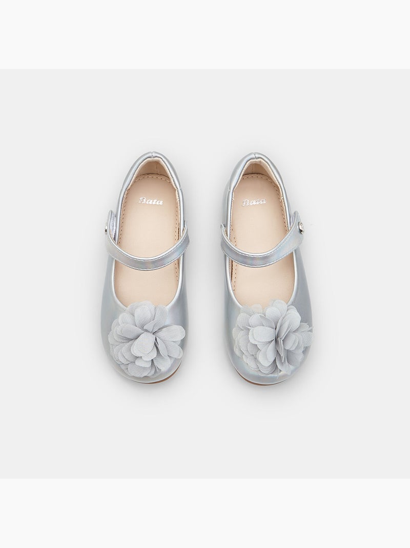 Ballerines avec bride et nœud Bata Argent - Kiabi