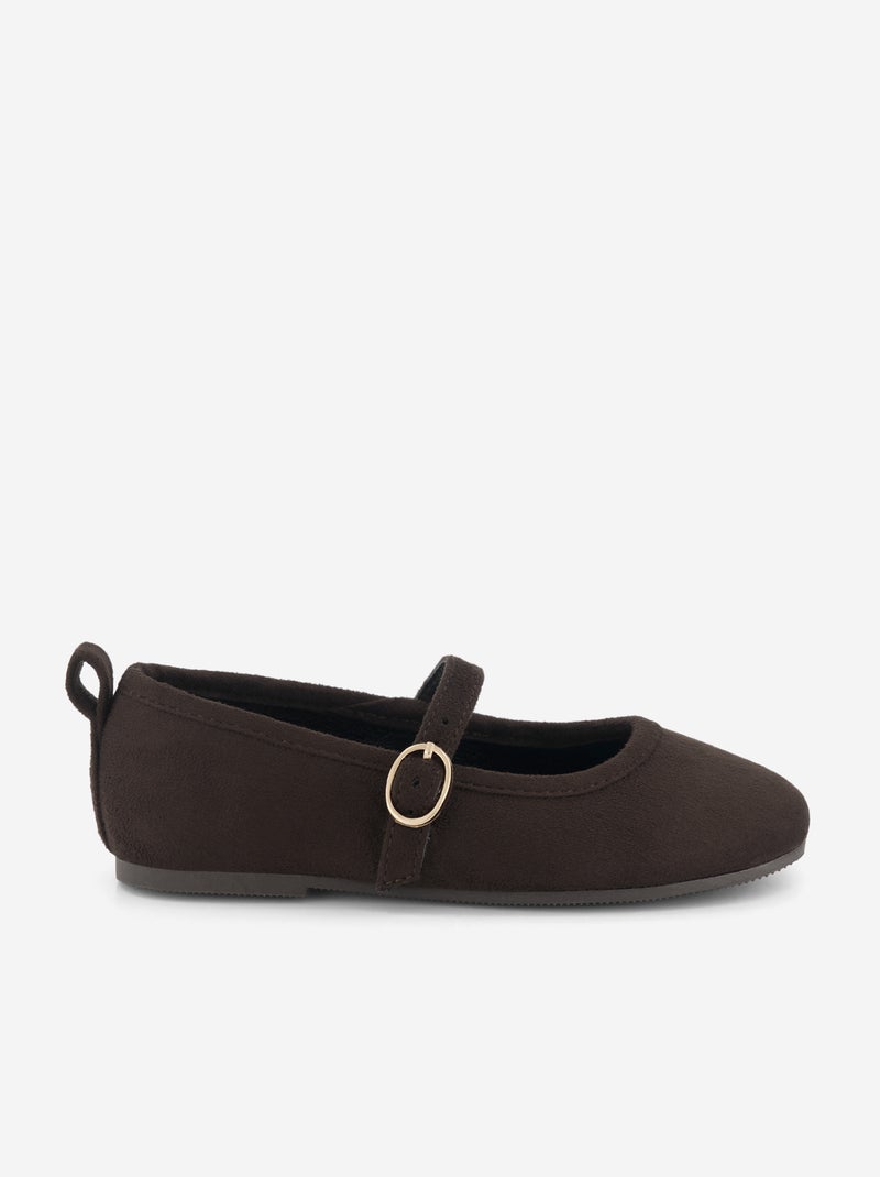 Ballerines avec brides Marron - Kiabi