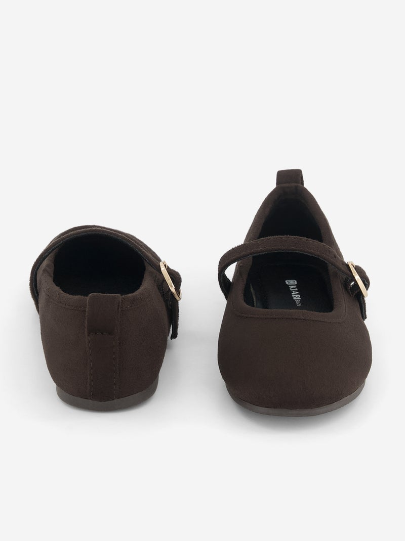 Ballerines avec brides Marron - Kiabi