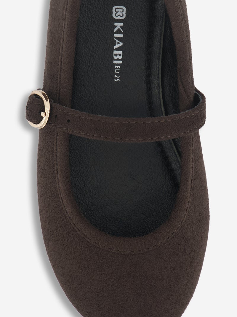Ballerines avec brides Marron - Kiabi