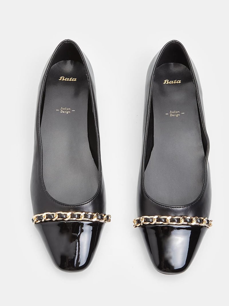 Ballerines avec chaîne BATA Noir - Kiabi