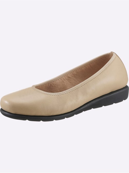 Ballerines avec dessus cuir et semelle souple en caoutchouc - Taille standard - Witt - Kiabi