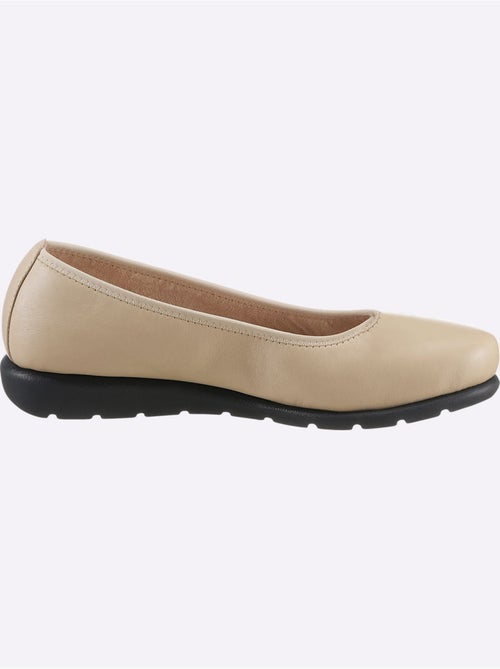 Ballerines avec dessus cuir et semelle souple en caoutchouc - Taille standard - Witt - Kiabi