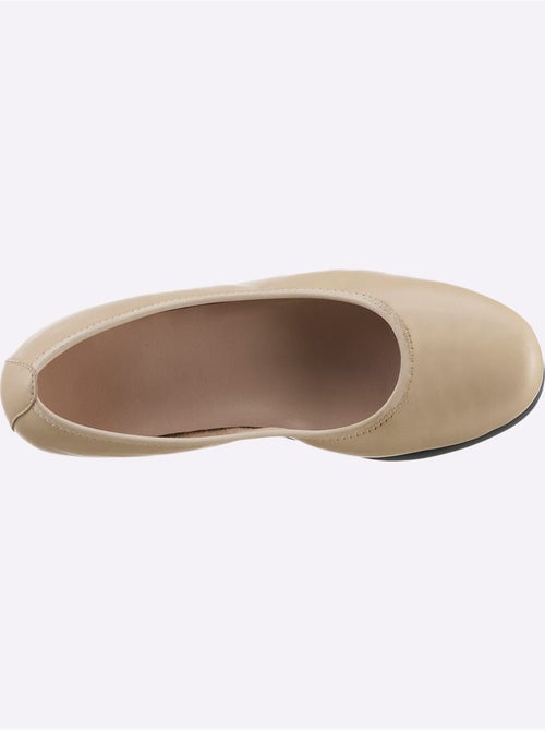 Ballerines avec dessus cuir et semelle souple en caoutchouc - Taille standard - Witt - Kiabi