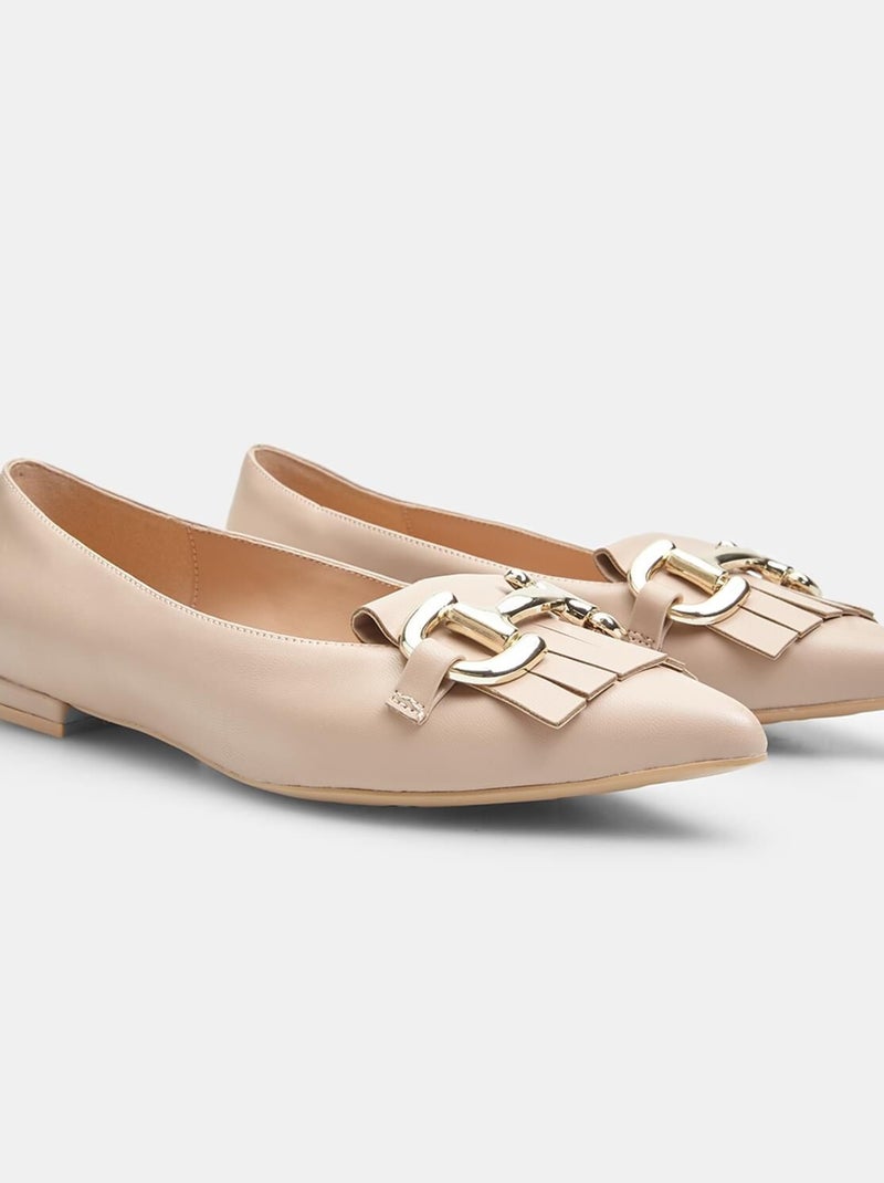 Ballerines avec mors et franges BATA Beige - Kiabi